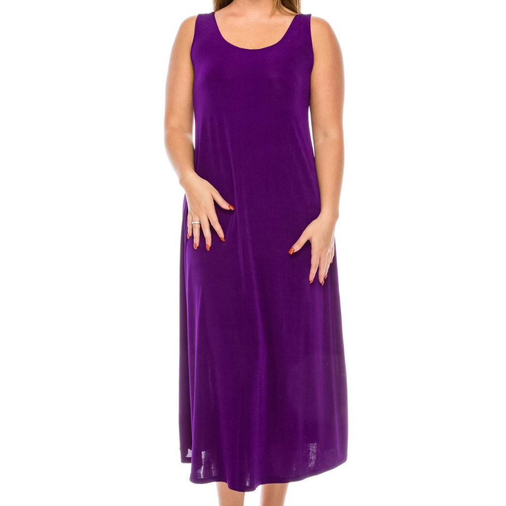NEW JoStar Purple Slinky Long Tank Dress